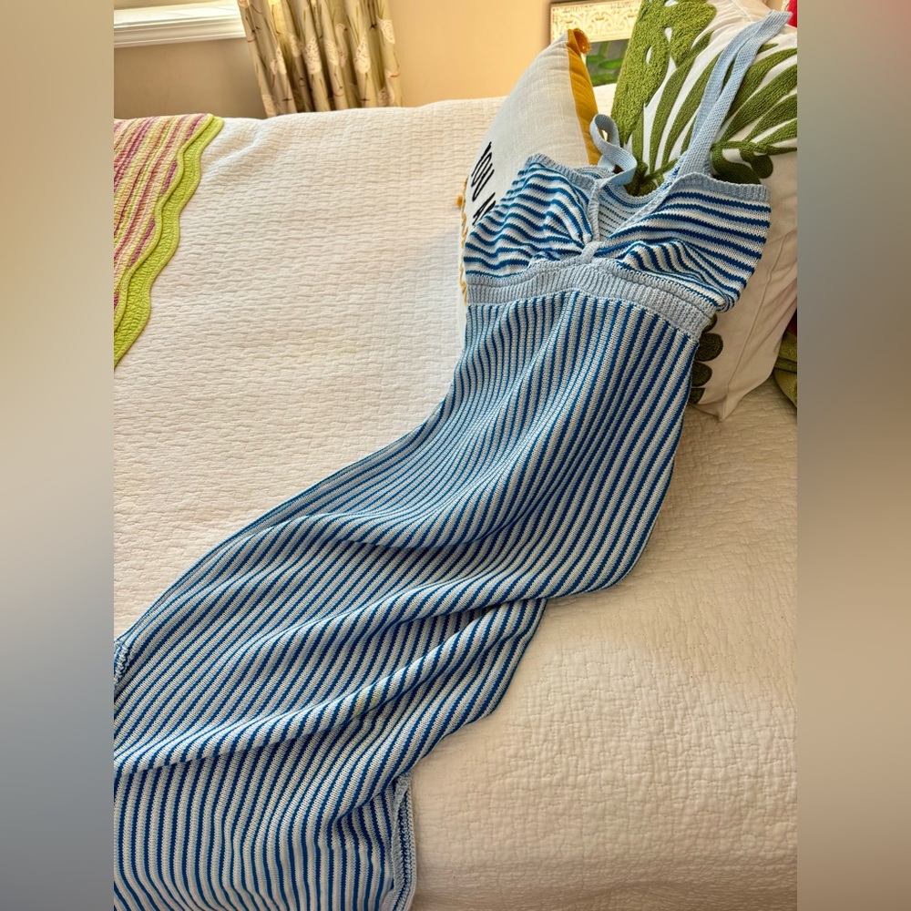 SHEIN Blue and White Knit dress